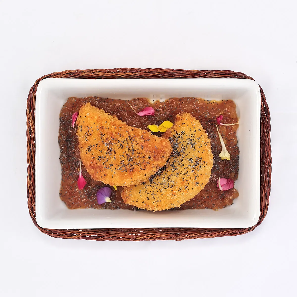 Melted smoked cheese from Metsovo coated with a crispy crust