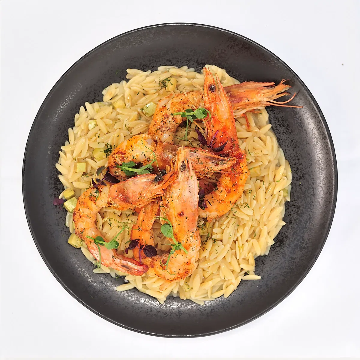 Orzo with shrimps