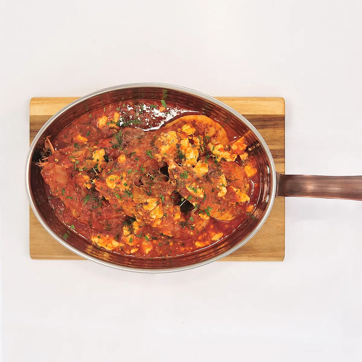 Shrimp saganaki